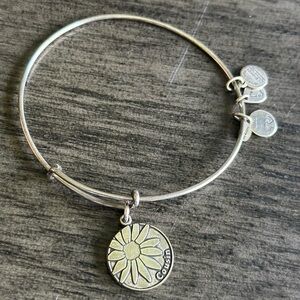 Alex and Ani Silver Sunburst Charm Bracelet